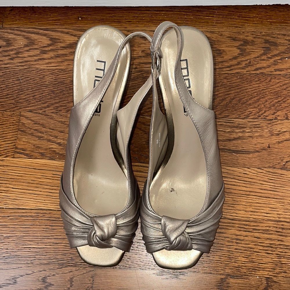 ‎Moda bronze sandal wedge heels